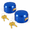 Blue 2Pack, variant on Blue 4Pack 6061 Solid Aluminum Keyed Alike Puck Lock Set with 8 Keys