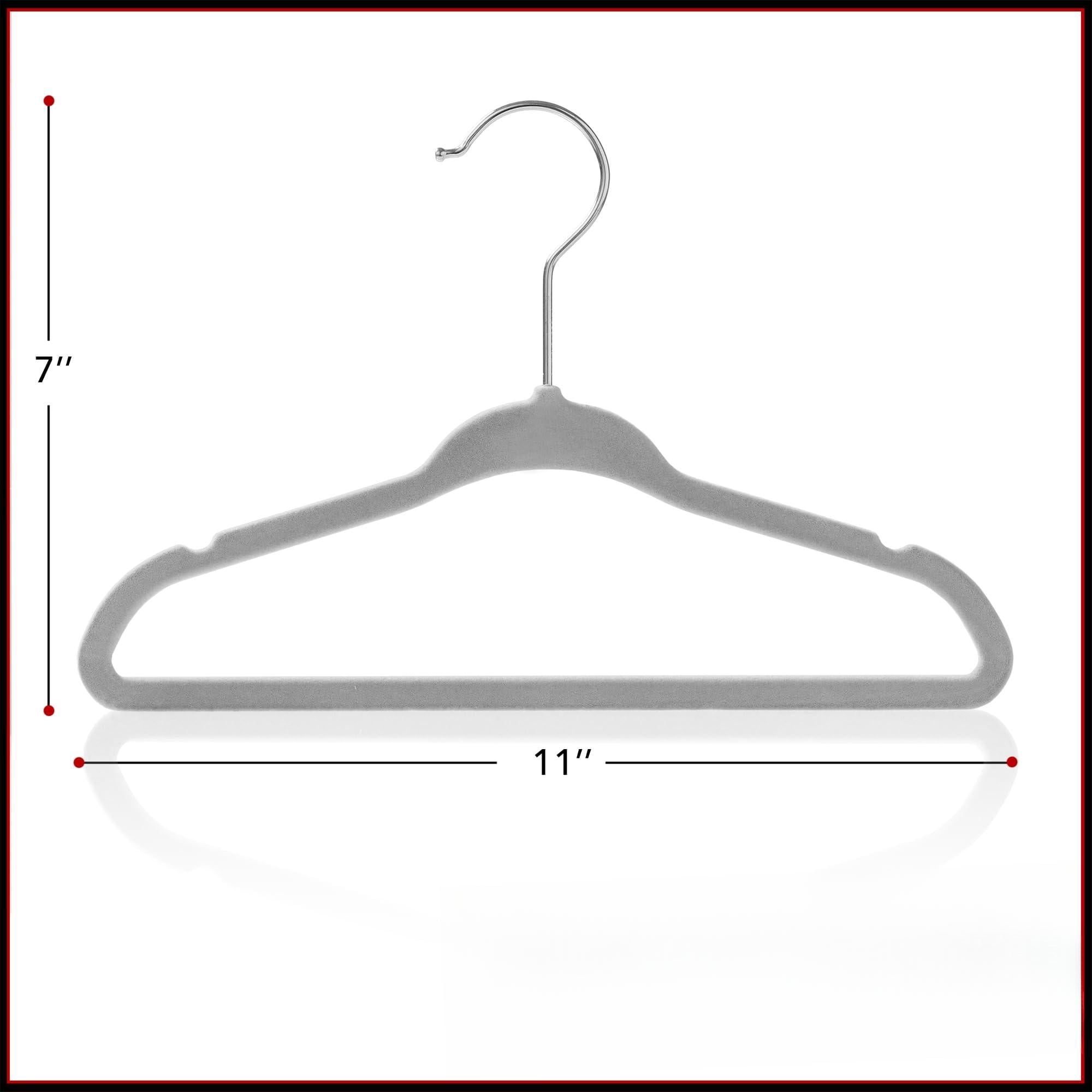 50 Hangers - 11" Size For & Clothes Gray