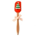 thumbnail image 3 of Christmas Design Spatula Wooden Handle Silicone Scraper Kitchen Baking Tools New, 3 of 9