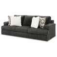 thumbnail image 5 of Benjara Henly 96 Inch Sofa, Oversized, 4 Accent Pillows, Soft Gray Polyester, 5 of 6