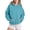 Blue, variant on Essentials Hoodies for Women 2025 Long Sleeve Drop Shoulder Plain Hoodie with Pockets Hooded Sweatshirt Women Pullover