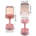 thumbnail image 4 of Soporte para cepillo de dientes Unique Bargains tapa 3 ranuras PP rosa 8.66''x2.99'', 4 of 7