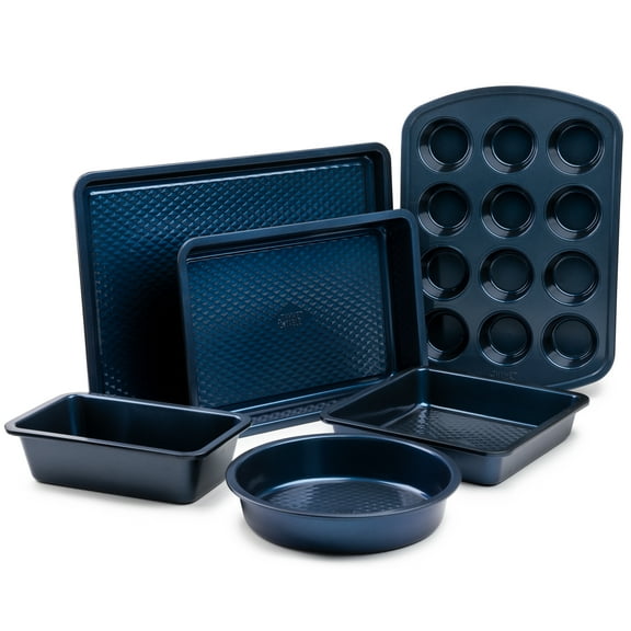 Thyme & Table Non-Stick Aluminized Steel Baking 6 Piece Set, Navy