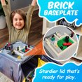 thumbnail image 3 of BrickCaddy Toy Storage Organizer - Compatible with LEGO & Fits Cube Organizers - Includes Play Mat, Bonus Baseplate & Shoulder Strap - Portable Brick Storage Solution for Playtime | Grey, 3 of 7