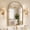 Gold, variant on GIANNA 20"x30" Arch Top Straight Bottom Bathroom Mirror – Rectangular Metal Frame with Groove Accents, Wall-Mounted Vanity Mirror, Black
