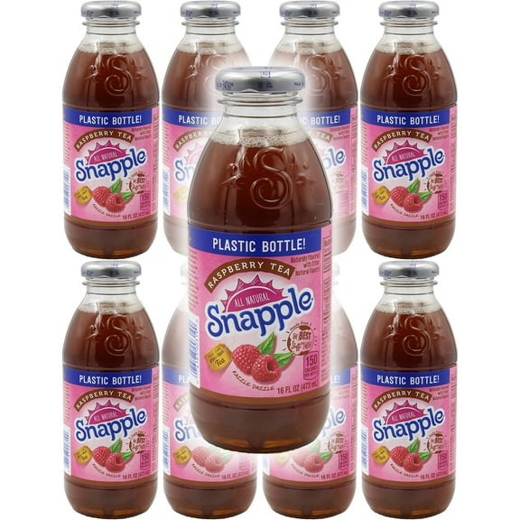 Snapple Raspberry Iced Tea, 16oz Bottle (Pack of 8, Total of 128 Fl Oz)