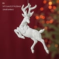 thumbnail image 4 of Adornos colgantes para árbol de Navidad, adornos de alce blanco, copo de nieve, decoración colgante para el hogar, decoración de fiesta de año nuevo, 2022, 4 of 4