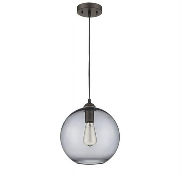 10 in. Shade Lighting Ironclad Industrial-Style 1 Light Rubbed Bronze Ceiling Mini Pendant - Oil Rubbed Bronze