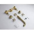 thumbnail image 4 of CoSoTower Double Handle Wall Mount Bathroom Faucet Brushed Gold, 4 of 5
