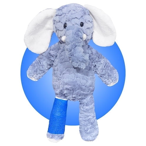 Broken Arm or Leg Gift for Kids - Choose Your Cast Location - 14" Cute Elephant Stuffed Animal With Custom Cast - Get Well Gift for Broken Bone