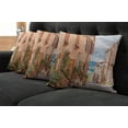 thumbnail image 5 of Ambesonne Rustic Throw Pillow Cover 4 Pack, Medieval Old Village, 20", Tan, 5 of 5