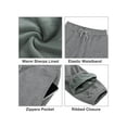 thumbnail image 6 of SAYFUT Women's Solid Plus Velvet Elastic Sweatpants Drawstring Pants Winter Jogger Sweat Pants Casual Workout Running Lounge Trousers With Pockets,up to size XL Black/Gray, 6 of 8