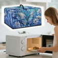 thumbnail image 2 of Whosucclay Butterfly Floral Print Microwave Oven Cover Dust Oil Proof Machine Protector Waterproof Decorative Kitchen Appliance Cover 18.25" x 14.5" x 11"inches-S, 2 of 7