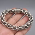 thumbnail image 2 of K-KED Pure Silver S925 Sterling Silver Chain 12mm Width Men's Link Bracelet 8.66inchL, 2 of 6