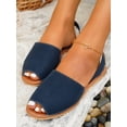 thumbnail image 1 of Women's Casual Fish Mouth Slip-on, Glitter Summer Flat Sandals With Back Strap, 1 of 4