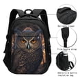 thumbnail image 3 of Balery Classical Style Brown Owl Mochila con carga USB para hombre y mujer - Mochila impermeable y antirrobo para laptop con puerto USB para viajes, trabajo, 3 of 7