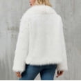 thumbnail image 6 of Women's Faux Fur Coat Fluffy Lapel Open Front Shaggy Jacket Coat Winter Warm Long Sleeve Furry Parka Overcoat, 6 of 7