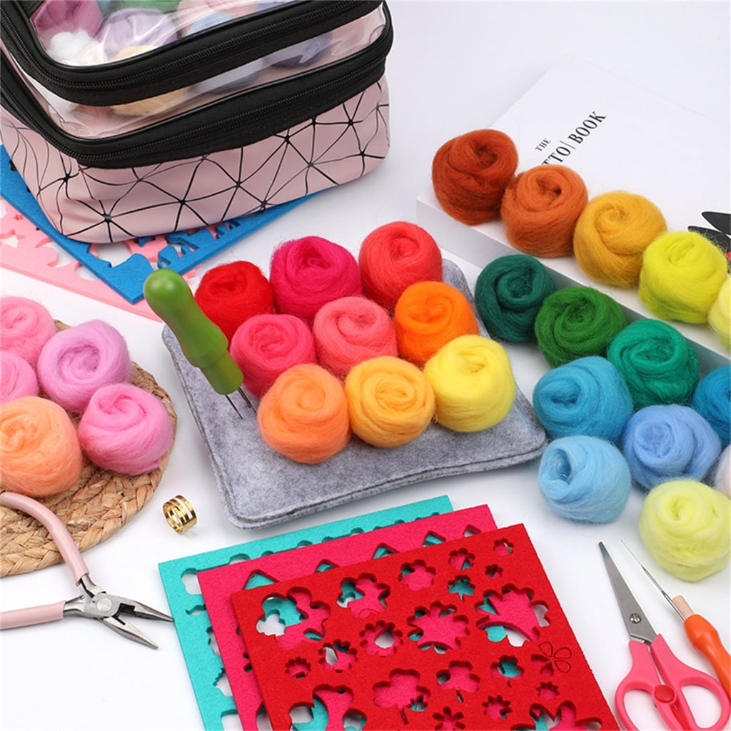 Needle Felting Starter Kits with Needle Pliers Felting Supplies for DIYs CraftAn1ma1Toy Felting Tool