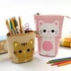 thumbnail image 4 of Bolsa de lápiz estuche para lápices, diseño retráctil, estuche de lona, patrón de gato, plegable, soporte de pie, organizador de papelería, brocha de maquillaje, bolsa de herramientas, regalo p, 4 of 8