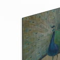 thumbnail image 2 of Luxe Metal Art 'Blue Peacock' by Danhui Nai, Metal Wall Art, 12"x12", 2 of 7