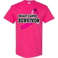 thumbnail image 3 of Inktastic Breast Cancer Survivor with Pink Ribbon T-Shirt, 3 of 5