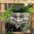 thumbnail image 3 of Homestyles Uncle Nate Muggly Face Garden Statue Tree & Patio Wall Planter, 3 of 4