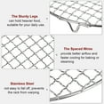 thumbnail image 4 of Unique Bargains Round Cooking Rack, 6-inch Stainless Steel Cross Wire Barbecue Grill Net Racks with Legs, 4 of 5
