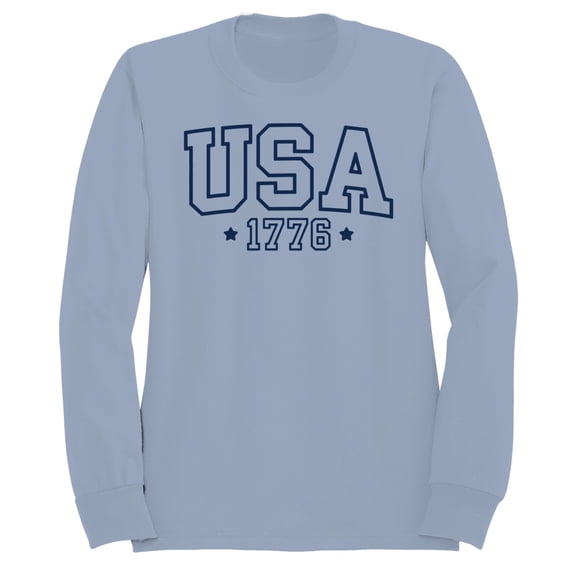 Smartprints USA 1776 Patriotic Vintage Women's Sweatshirt, Light Blue, S