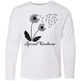 thumbnail image 3 of Inktastic Spread Kindness Dandelion Long Sleeve Youth T-Shirt, 3 of 5
