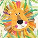 Oopsy Daisy Canvas Wall Art Peeking Jungle Buddies Elephant by Liza Lewis, 14 by 14-Inch