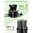thumbnail image 6 of GlowWise Juicer Machines with Built-in Blades for Slicing Whole Fruits & Vegetables, Cold Press Juicer with 4.35" Large Feeding Chute, Easy to Clean, Quiet Masticating Juicer with High Juice Yield, 6 of 7