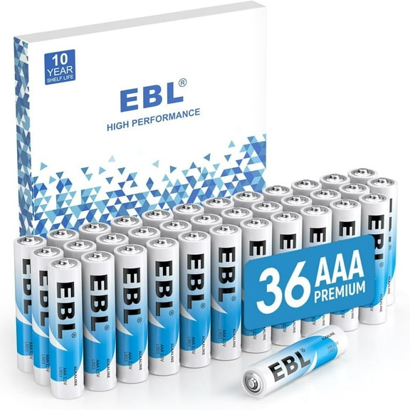 EBL aaa Batteries (36 Pack) Triple A Alkaline Batteries,Long-Lasting Batteries for Household and Business