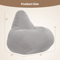 thumbnail image 3 of Costway Bean Bag Chair for Adults with Skin-friendly Corduroy Cover & Soft Sponge Filling Light Gray, 3 of 11
