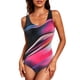 thumbnail image 2 of Traje de baño de una pieza Prolriy para mujer 2024, popular traje de baño para mujer, chaleco liso teñido anudado, traje de baño estampado del Día de la Independencia, trajes de baño para mujer, rojo, 2 of 7