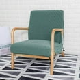 thumbnail image 2 of Wood Arm Chair Cover Elastic Chair Cover Polyester Spandex Jacquard Removable Accessory stylish decor Dark Green, 2 of 9