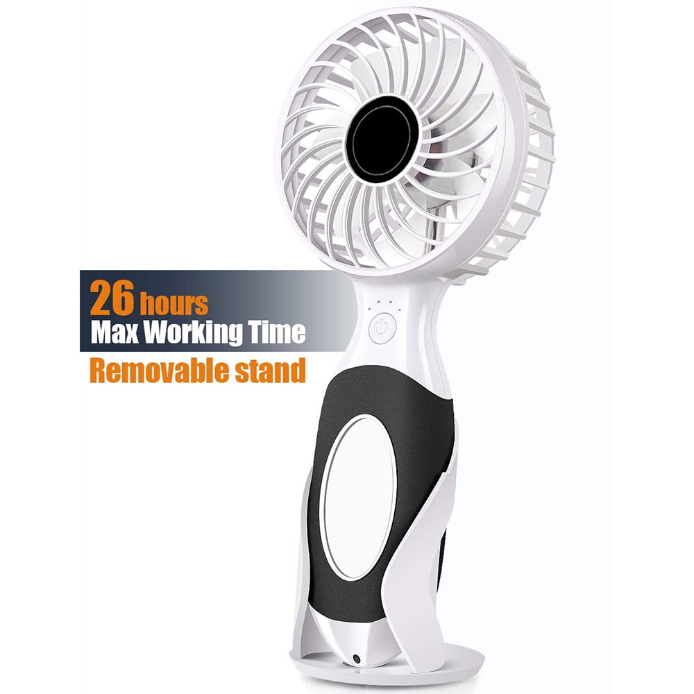 USB Table Desk Personal Fan Mini Handheld Fan Portable USB Fan Small Table Desk Personal Rechargeable Battery Operated 2 Speed Stand Charging Base For Office Desktop Home Cooling Outdoor Travelling Ca