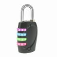 thumbnail image 3 of Eigraketly Office School Keyless 4-digit Combination Lock Trip Security Drawer Accessories Padlock Traveling Locker Gate Suitcase Business Teclas negras/coloridas 2Conjunto, 3 of 6