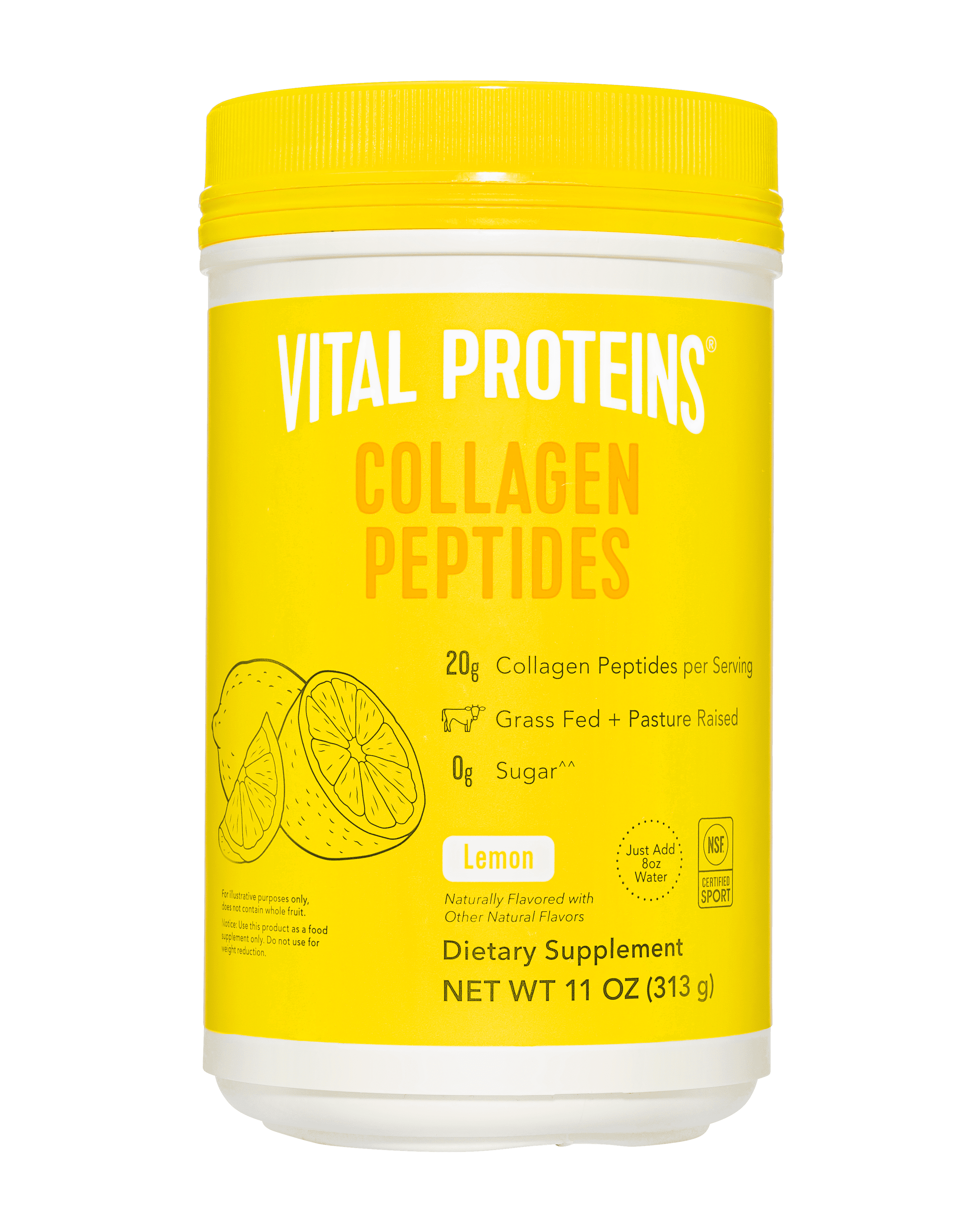 Vital Proteins Grass Fed Collagen Peptides Powder Lemon 11 Oz