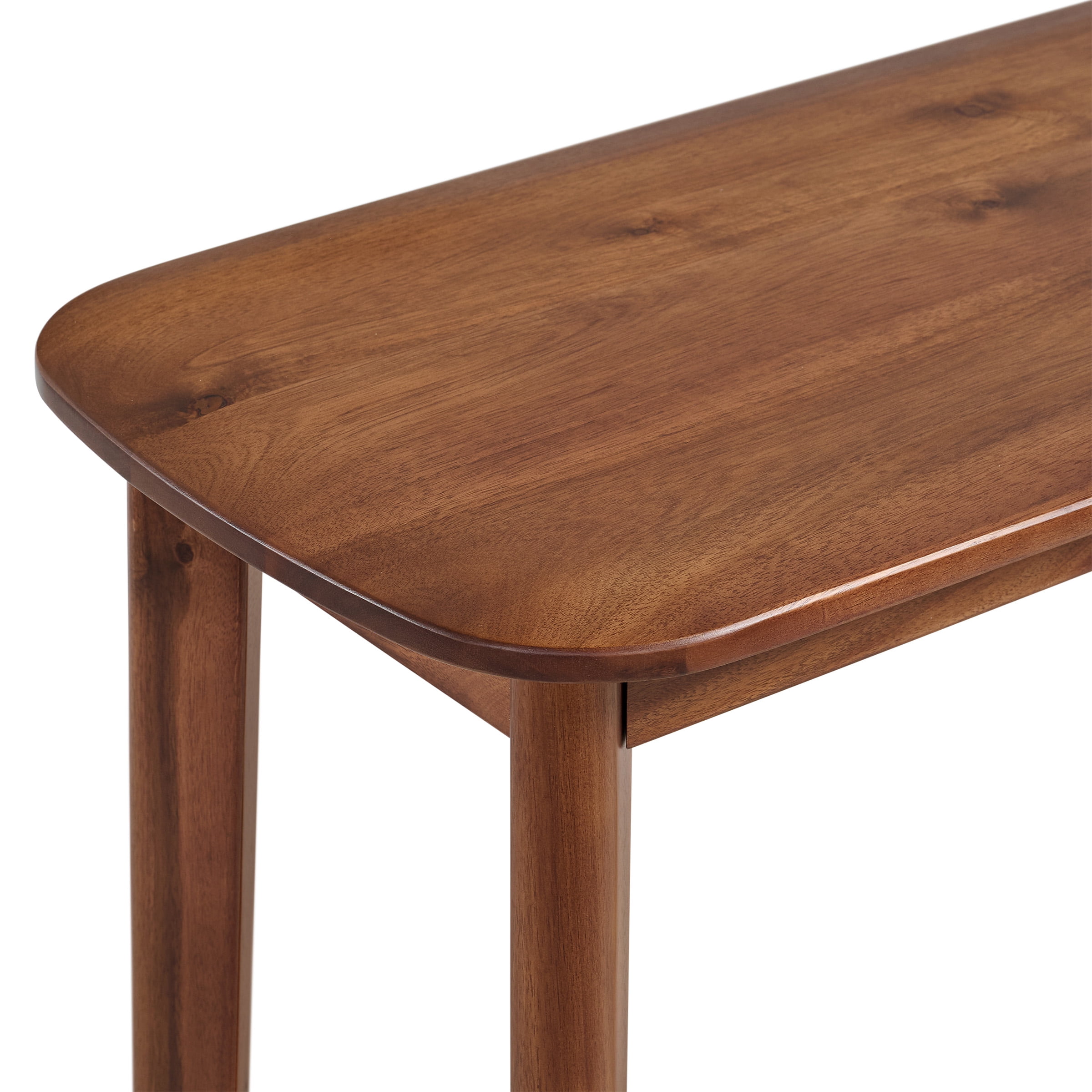 Alaterre Furniture Calais 48 in. Acacia Wood Console Table with Shelf, Modern Sofa Table, Warm Chestnut