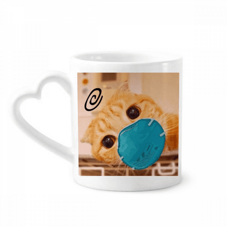 

Fainted Pet Well Behaved Head Cat Mug Coffee Cerac Drinkware Glass Heart Cup