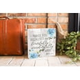 thumbnail image 3 of Fearfully Wonderfully Made Grey Floral 10 x 10 Wood Tabletop Sign Plaque, 3 of 4