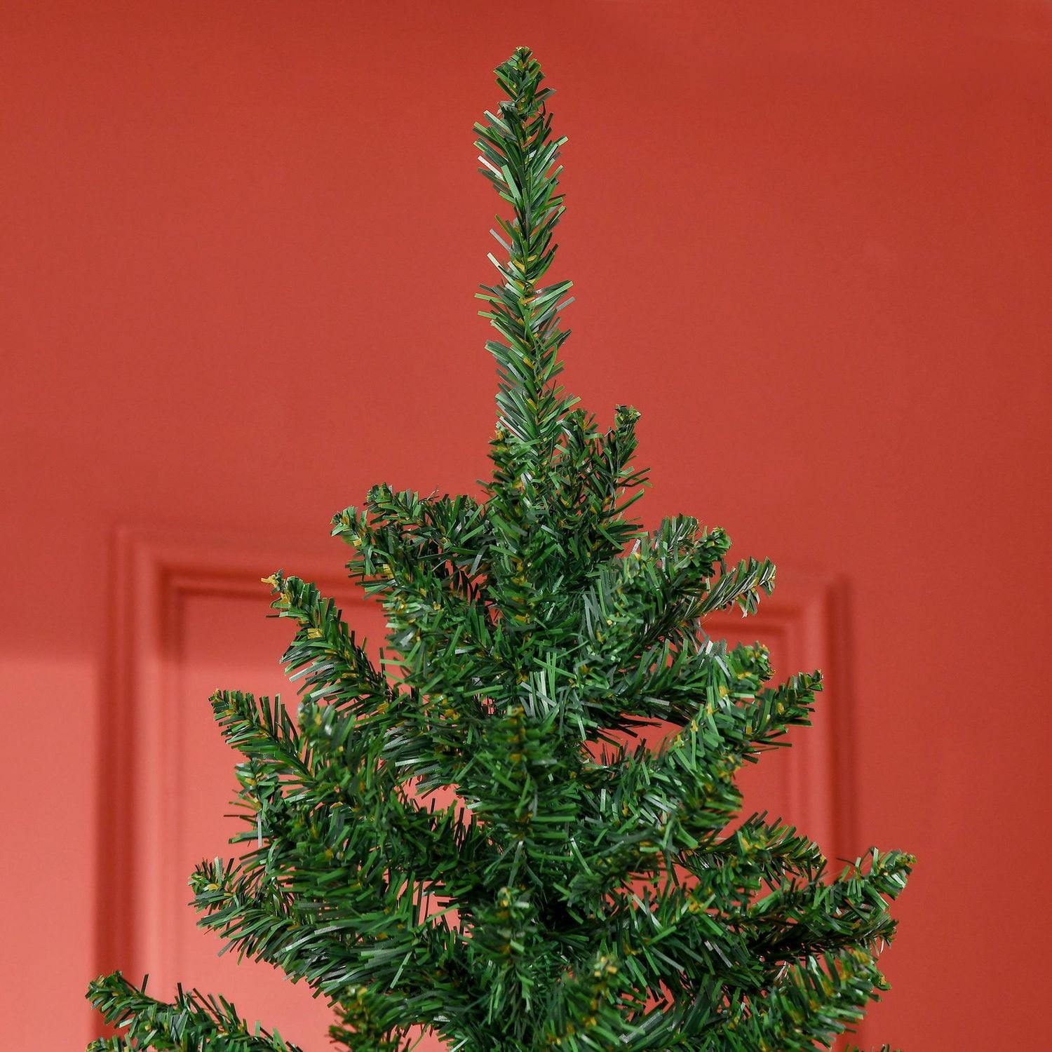 Homcom Arbre de Noël artificiel de 2,1 m, arbre de Noël avec support en métal et 865 embouts de branches, décoration de vacances, vert