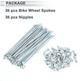 thumbnail image 4 of Unique Bargains 36pcs Universal Bicycle Spokes 12G Bike Wheel Spokes Nipple Silver Tone Carbon Steel Galvanized Silver Tone-100mm, 4 of 7