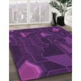 thumbnail image 3 of Ahgly Company Machine Washable Indoor Rectangle Transitional Dark Orchid Purple Area Rugs, 6' x 9', 3 of 7