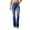 Dark Blue, variant on Women's Streetwear Flared Denim Pants, High Waist Washed Jeans with Retro Vibes & Casual Comfort Fit,Black L