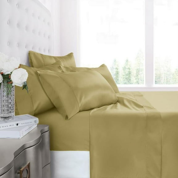 Noble Linen's 4 Piece Satin Sheet Set
