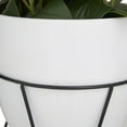thumbnail image 5 of DecMode 17" Artificial Eucalyptus Plant in Realistic Leaves and Metal Stand and White Pot, 5 of 8