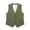 Army Green, variant on Womens Linen Blazer Vest Dressy Casual Crop Suit Vest Sleeveless Trendy Waistcoat Tops Business Work Office Clothes Brown, XS