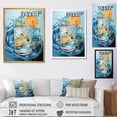 thumbnail image 4 of Designart "Crystal Tonic Waves of Cocktails" Food & Beverage Canvas Wall Art - Traditional Orange Cocktails Hallway Wall Art Decor, 4 of 6
