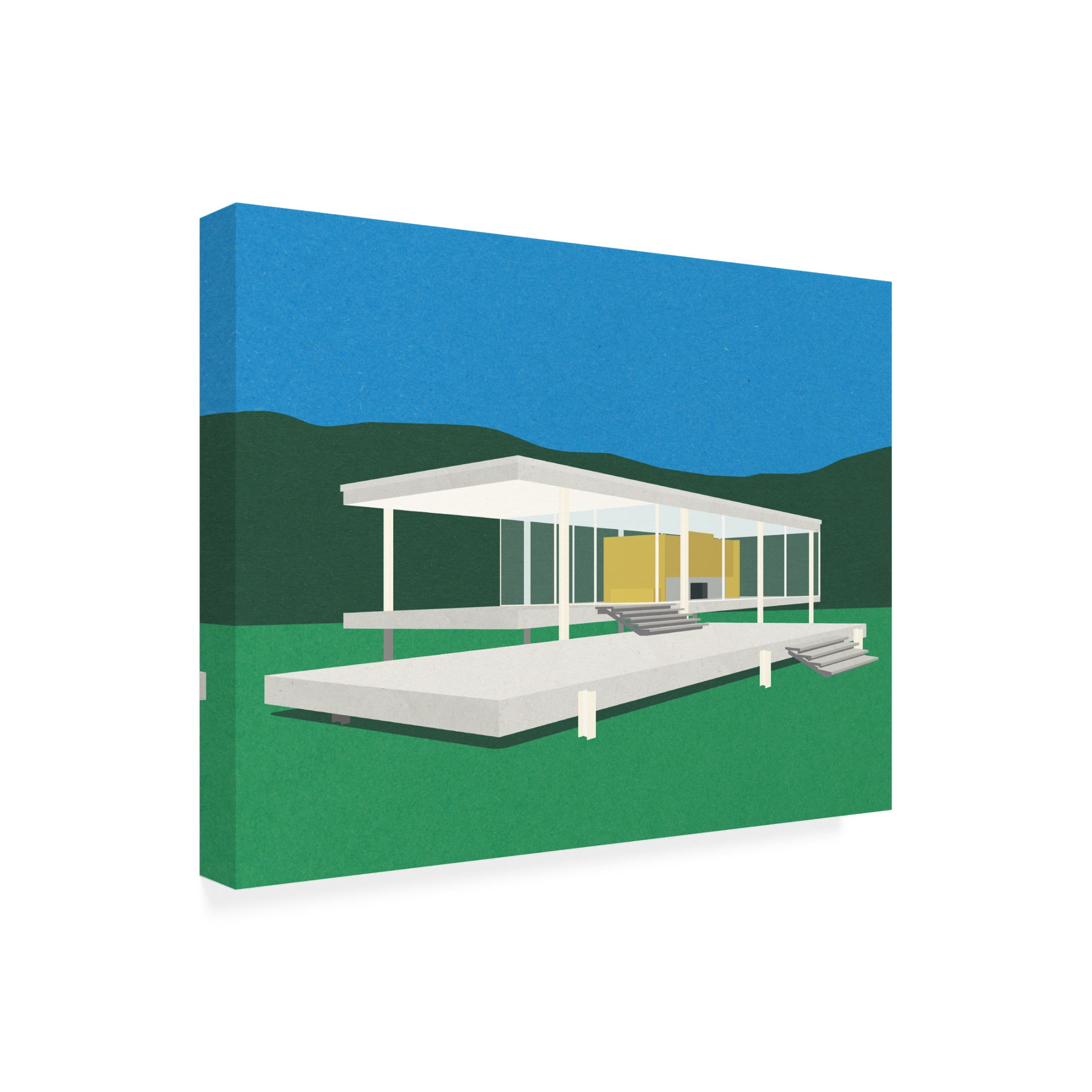 Trademark Fine Art Rosi Feist  Ludwig Mies Van Der Rohe Farnsworth House Canvas Wall Art